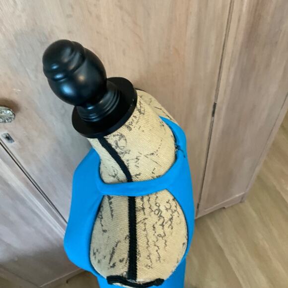 Amanda Uprichard Y2K turquoise Bodycon Midi Dress blue stretch office siren S - Picture 10 of 15